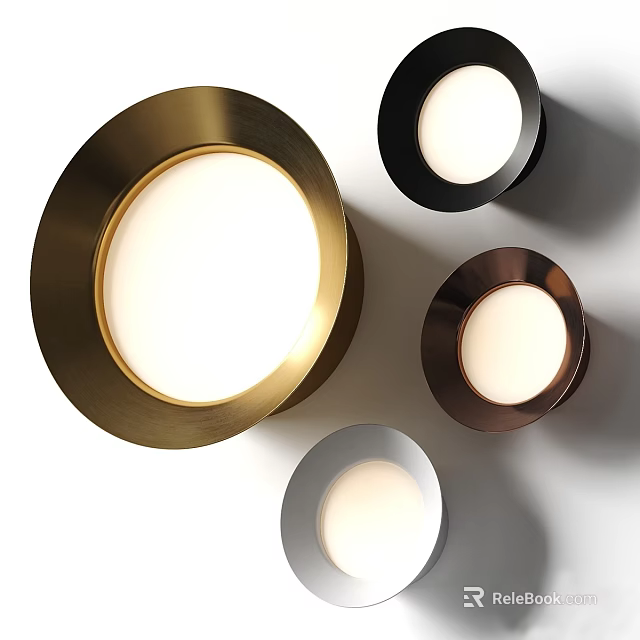 Round Metal Wall Decor With Assorted Colors And Illuminated Modern Design 3d model