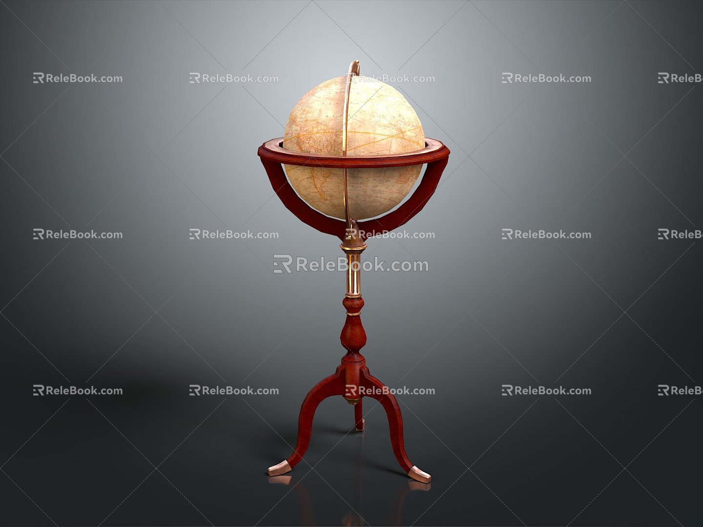 Globe Antique Globe Old Globe Retro Globe Game Item Game Props Game Equipment 3d model