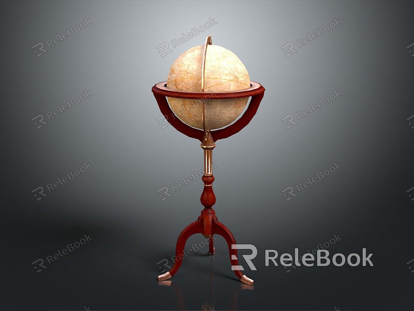 Globe Antique Globe Old Globe Retro Globe Game Item Game Props Game Equipment model