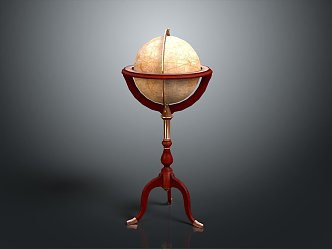 Globe Antique Globe Old Globe Retro Globe Game Item Game Props Game Equipment 3d model