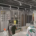 LACOSTE Clothing Store Interior With Mannequins Clothing Displays And Orange Sofas