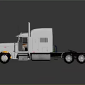 Silver Heavy Duty Utility Semi Truck With Dual Exhaust Modern Cab And Reflective Surface