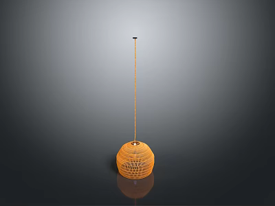 Modern Orange Honeycomb Sphere Pendant Lighting Fixture with Unique Design for Home Interior Decor 3d model