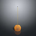 Modern Orange Honeycomb Sphere Pendant Lighting Fixture with Unique Design for Home Interior Decor