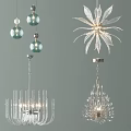 Various Modern Chandelier Designs With Glass Balls Crystal Flowers And Transparent Tubes