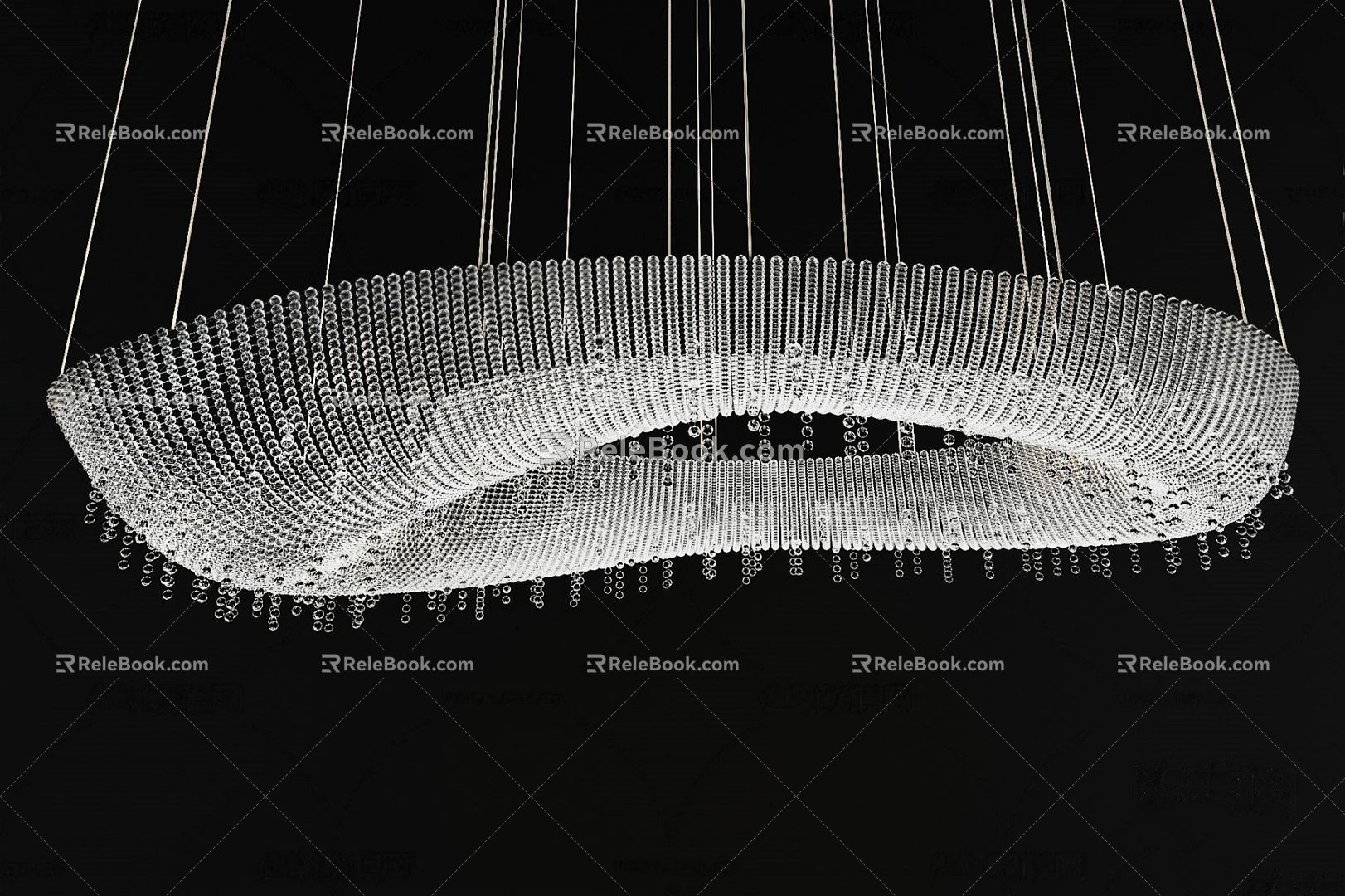 Modern Crystal Chandelier Crystal Art Deco Chandelier 3d model