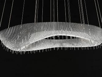 Modern Crystal Chandelier Crystal Art Deco Chandelier 3d model