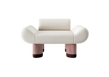 Modern Single Sofa Fabric Single Sofa 3d model
