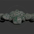 Mystical Rock Giant Character With Glowing Eyes As Stone Creature Design