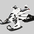 Snowmobile Ski Bike Ski Bike Ski Ski Ski Equipment Facilities Motorcycle 3d model