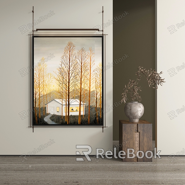 Abstract Hanging Paintings model