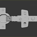 Durable Stainless Steel Hardware Hinge with Precision Mounting Holes and Shiny Surface