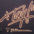 Modern Neon Lamp Lighting Combination With Artistic Tagline Design For Wall Decor