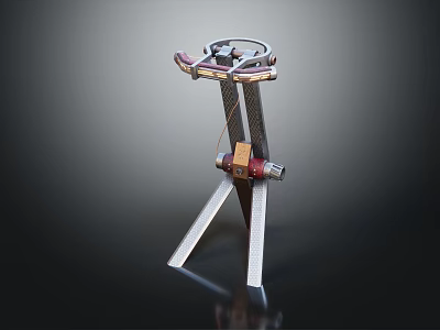 Sturdy Adjustable Tripod Equipment With Durable Metal Legs And Locking Mechanism 3d model