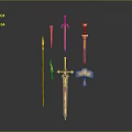 Ancient Sword Game Sword Magic Sword Magic Sword Magic Sword Magic Sword Magic Sword Officer Sword 3d model