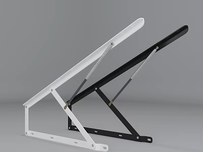 Sturdy Black And White Metal Folding Bracket Structure For Home Industrial Support 3d model