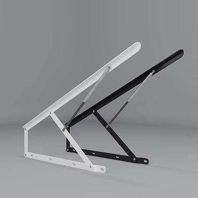 Sturdy Black And White Metal Folding Bracket Structure For Home Industrial Support 3d model