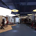 Modern Open Concept Fitness Gym With Training Equipment And Spacious Workout Area