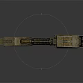 Futuristic Metallic Spaceship Design With Modular Structure Thrusters And Industrial Components For Aerospace Exploration