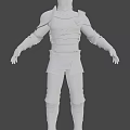 Man Wearing Silver Medieval Knight Full Body Shiny Metallic Armor Standing Position