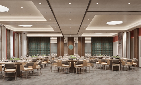 New Chinese Banquet Hall 3d model