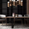 Table and chair combination 3d model