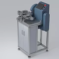 Industrial Machine with Blue Disc Digital Display and Metal Cabinet Base