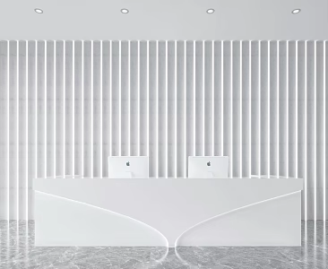 Reception background wall 3d model