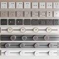 Modern switch socket removable socket 3d model