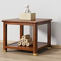 New Chinese Style Side Table Solid Wood Side Table 3d model