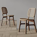 Natural Style Leisure Chair With Wooden Frame And Woven Seat Design