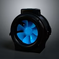 High Performance Electronic Cooling Fan With Blue LED Blades And Black Housing Design
