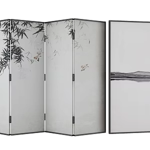 new chinese style screen 3d model