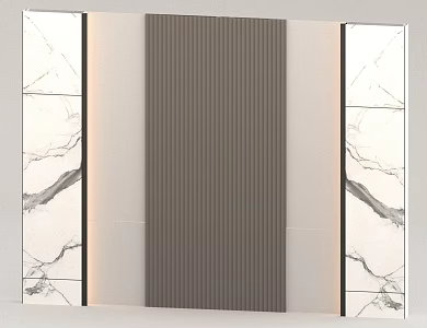 Bedroom living room background wall 3d model