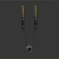 Car Suspension Components Featuring Yellow Black Shock Absorbers And Blue Parts