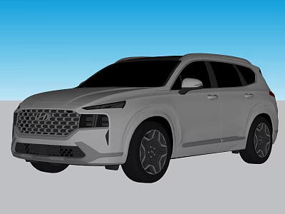 Hyundai SUV With Sleek Exterior Design Distinctive Grille And Modern Headlights 3d model