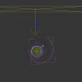 Digital Computer Console With Globe And Blue Code Spiral Blocks Operated By Person