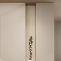 Minimalist Entryway Interior Design With Long Wall Light And Decorative Sculpture