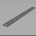 Plastic Measuring Ruler With Clear Straight Edge And Number Marks