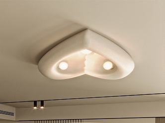 Quiet ceiling lamp cream ceiling lamp 3d model