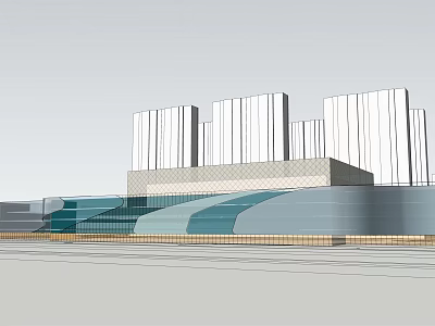 Modern Urban Architecture Design With Glass Curtain Walls And High Rise Buildings 3d model