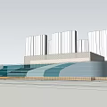 Modern Urban Architecture Design With Glass Curtain Walls And High Rise Buildings
