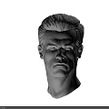 Realistic 3D Male Character Head Model Human Figure Sculpture Design Artwork