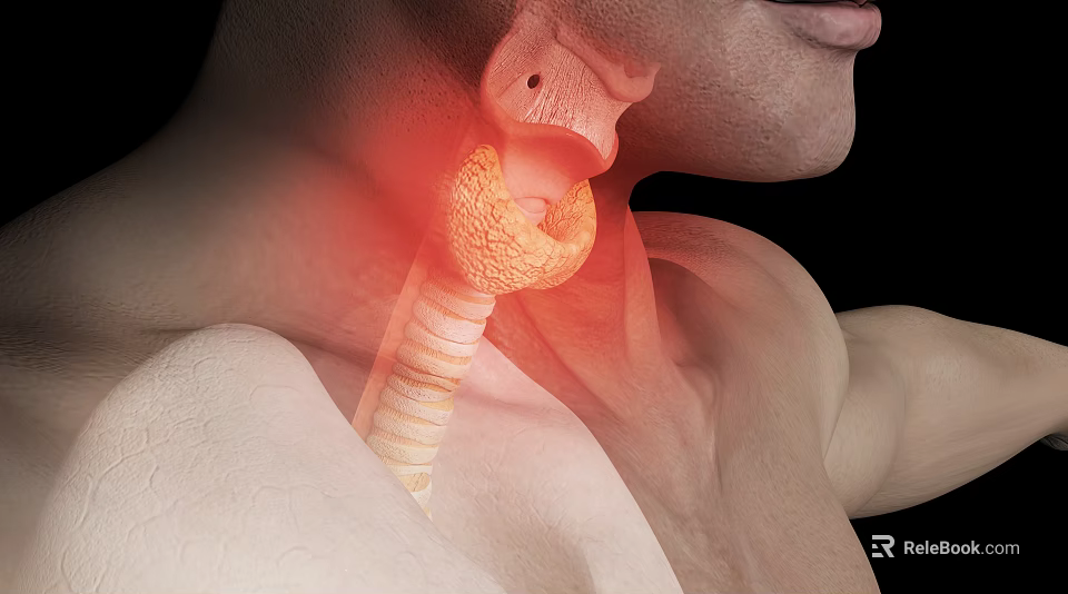 Advanced Medical Device for Throat Laryngeal Structure Examination and Visualization 3d model