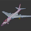 White Passenger Aircraft Model With Red Wing Markings And Green Tail Emblem