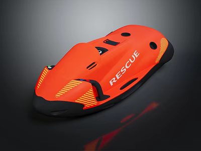 Orange Rescue Flotation Device With Bright Color And Emergency Rescue Features 3d model