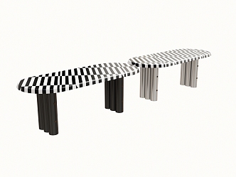 Modern Bench Simple Bench 3d model