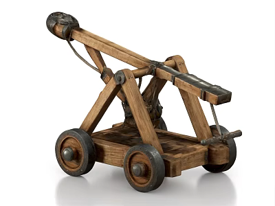 The stone-throwing machine, stone-throwing car, engineering car 3d model