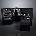 Advanced Control Panel Featuring Steering Wheel Dashboard Gauges Monitor And Control Buttons