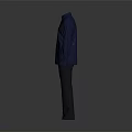 Blue Long Sleeve Shirt And Gray Pants Casual Outfit For Everyday Wear